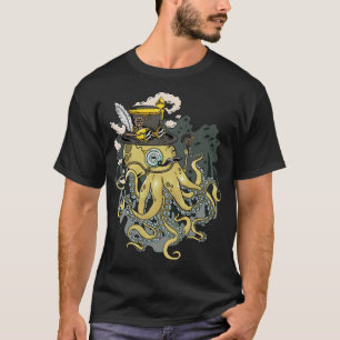 Steampunk Octopus: Unleash the Mechanical Oceanic  T-Shirt