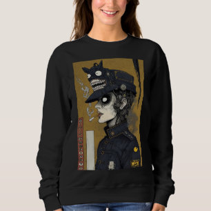 Steampunk Officer With Piercing Gaze Sweatshirt