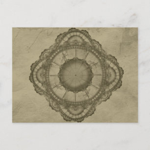 Steampunk ornament design art postcard
