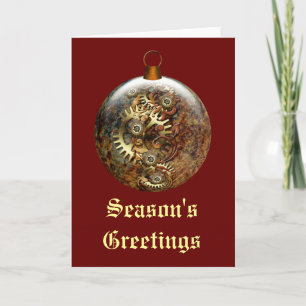 Steampunk Ornament Holiday Card