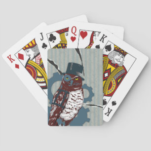 Steampunk Owl & Destroyed Mattress Playing Cards