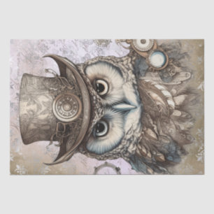 Steampunk Owl Tissue Paper