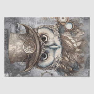 Steampunk Owl Tissue Paper