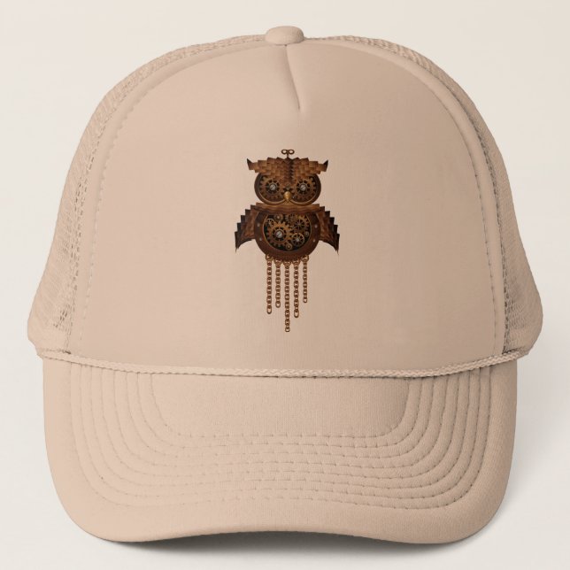 Steampunk Owl Vintage Style hat (Front)