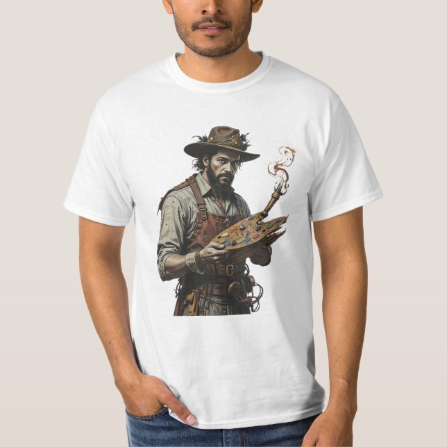 steampunk painter artwork shirt (Front)