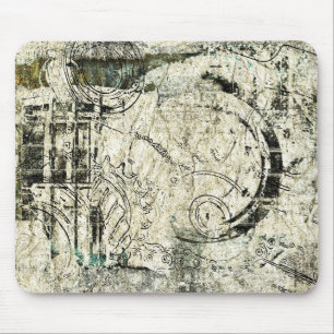 steampunk paper collage mouse mat