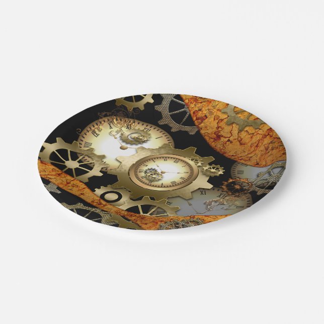Steampunk Paper Plate (Angled)