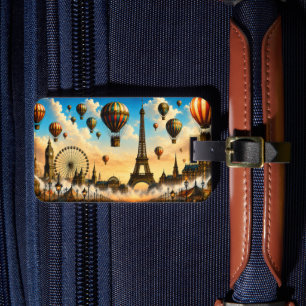 Steampunk Paris World's Fair Luggage Tag