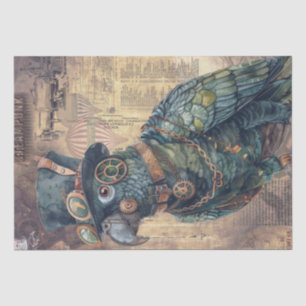 Steampunk Parrot Tissue Paper