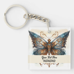 Steampunk party butterfly key ring