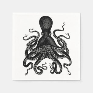 Steampunk party! Victorian octopus kraken cthulu Napkin