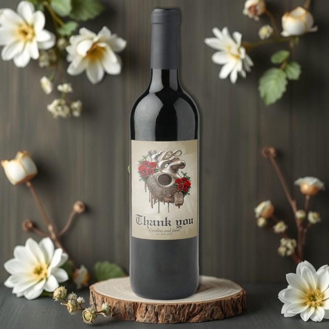 Steampunk Passion, the mechanical Heart of Love.  Wine Label (Creator Uploaded)