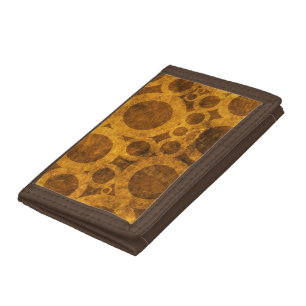 Steampunk Pattern Brown and Gold Wallet