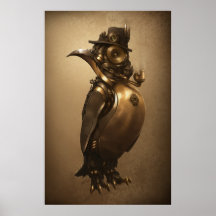 Steampunk Penguin | Print