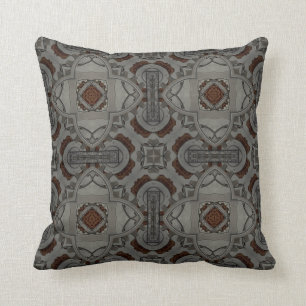 Steampunk Pewter Cogs II Cushion