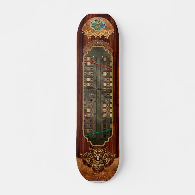 Steampunk - Phones - The old switch board Skateboard (Front)