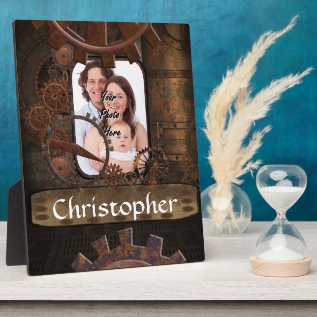 Steampunk photo background plaque (Side)