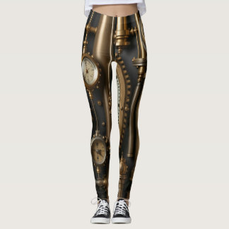 Steampunk Pipes and Gauges Leggings