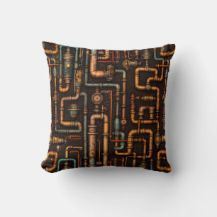 Steampunk pipes cushion