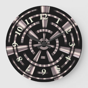 Steampunk Pipes Large Clock