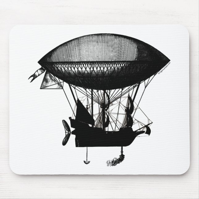 Steampunk pirate airship mouse mat (Front)