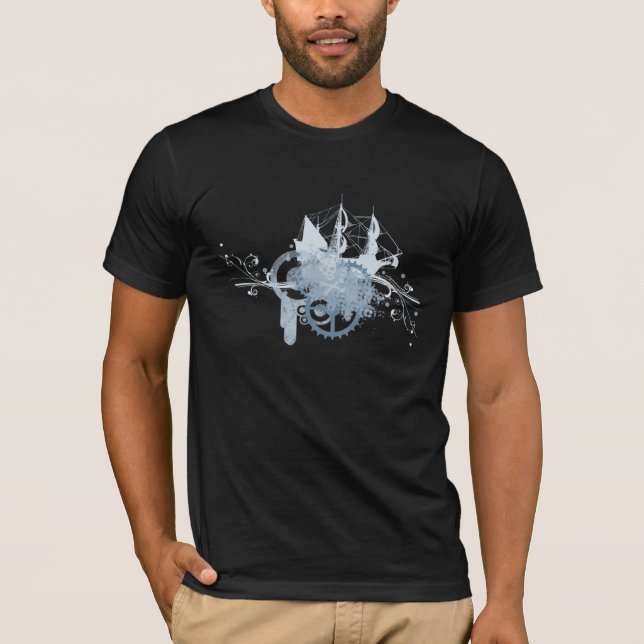 Steampunk pirate ship T-Shirt (Front)