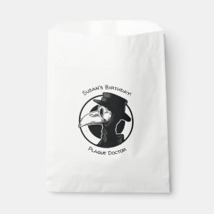 Steampunk Plague Doctor Bird Mask B/W Favour Bags