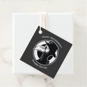 Steampunk Plague Doctor Bird Mask B/W Favour Tags