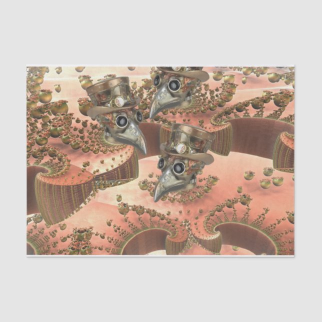 Steampunk Plague Doctors Tissue Paper (Front)