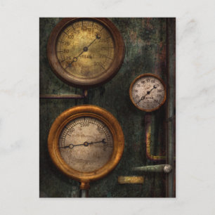 Steampunk - Plumbing - Gauging success Postcard