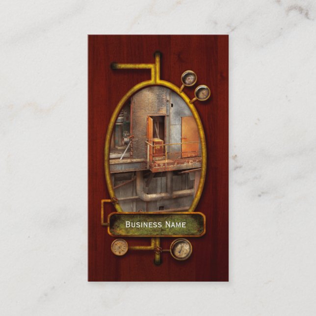 Steampunk - Plumbing - Plumbers dilema Business Card (Front)