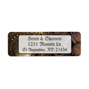 Steampunk Pocket Watch Renaissance Address Labels