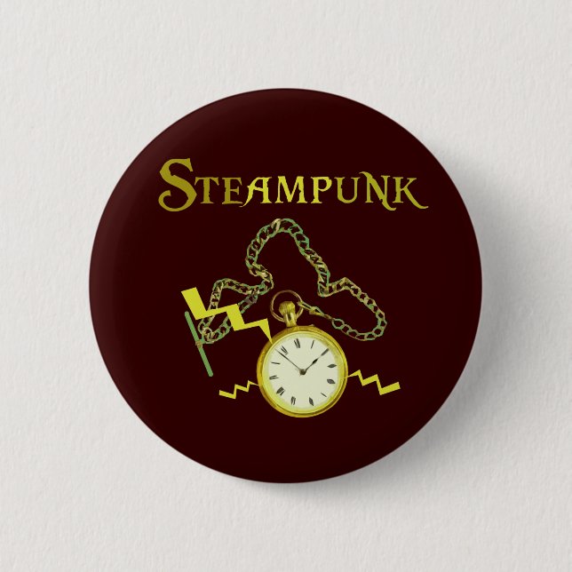 Steampunk Pocketwatch 6 Cm Round Badge (Front)
