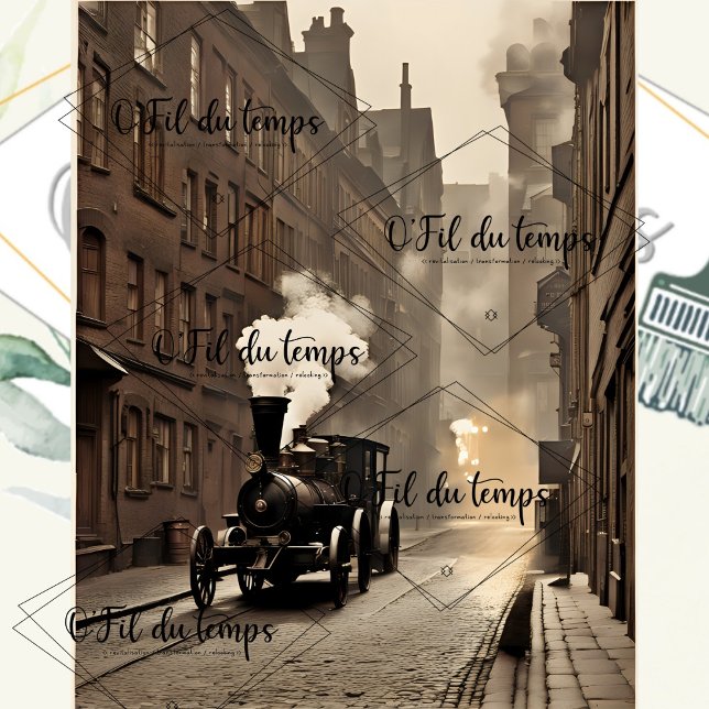 Steampunk Post Apocalyptic Cities Decoupage v10 Tissue Paper (Creator Uploaded)