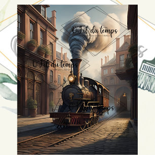 Steampunk Post Apocalyptic Cities Decoupage v6 Tissue Paper