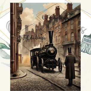 Steampunk Post Apocalyptic Cities v13 Tissue Paper