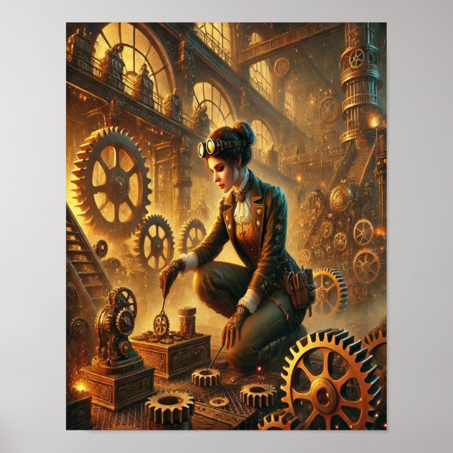 Steampunk Poster 10, The Gears & Grace Engineer  (Front)
