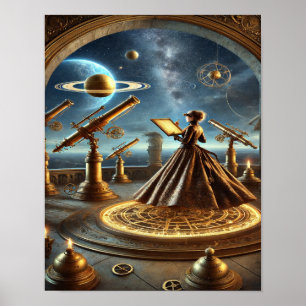 Steampunk Poster 27,  The Ether-Powered Astronomer