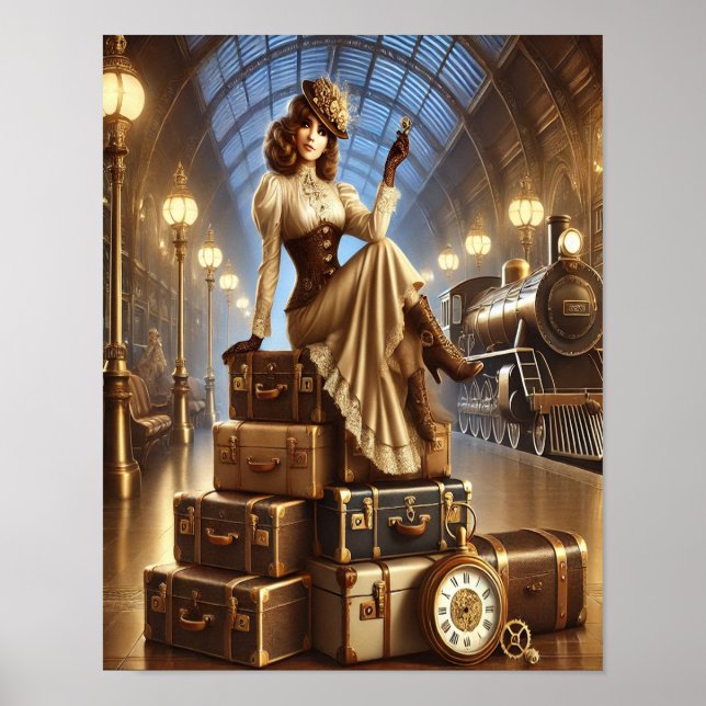 Steampunk Poster 31, The Luggage Cart Heiress (Front)