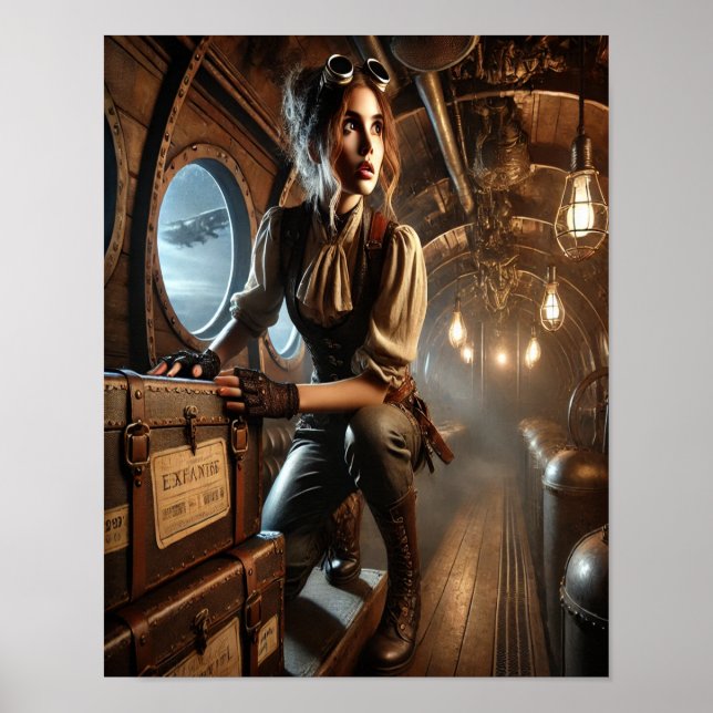 Steampunk Poster 42, The Airship Stowaway    (Front)