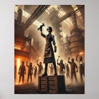 Steampunk Poster 57  Factory Work Uprising Leader