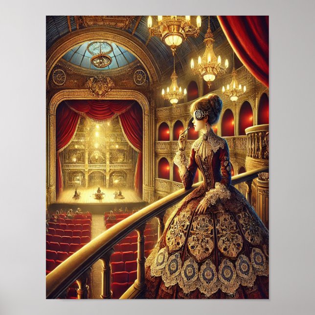 Steampunk Poster 6, Mechanical Opera Patron (Front)