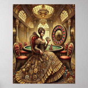 Steampunk Poster 8, The Queen of the Grand Casino