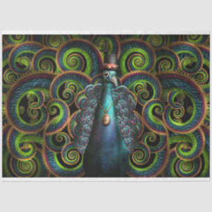 Steampunk - Pretty as a peacock Tissue Paper