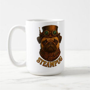Steampunk Pug Retro vintage design "Steampug" Coffee Mug