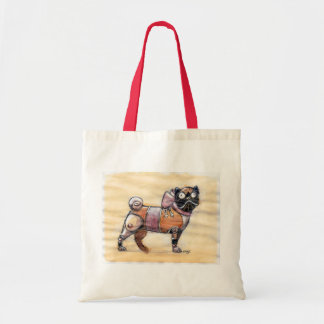 Steampunk Pug Tote Bag