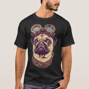 Steampunk Pug Vintage Pug Owner T-Shirt