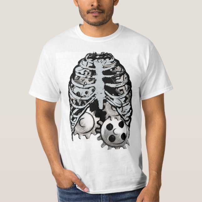 Steampunk Punk Chest with Gears T-Shirt (Front)