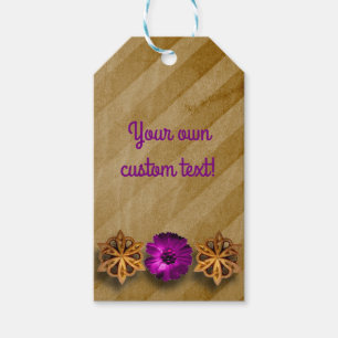 Steampunk Purple & Copper Template for Custom Gift Tags