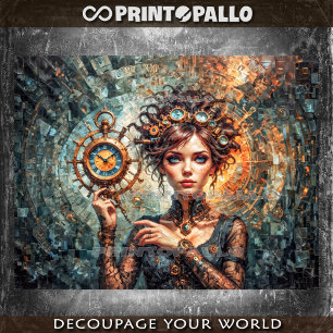 Steampunk Queen of Watch and Time Dimension Tissue Paper